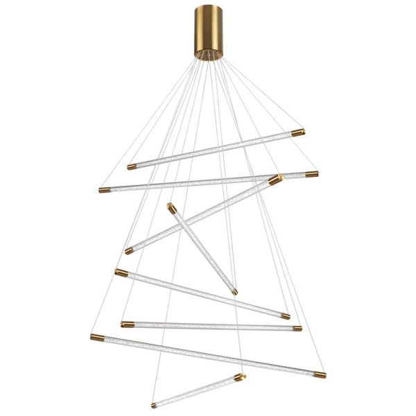 4369/80L HIGHTECH ODL23 107 polished gold/acrylic with bubbles Pendant lamp IP20 LED 60W 3000K SPARKY
