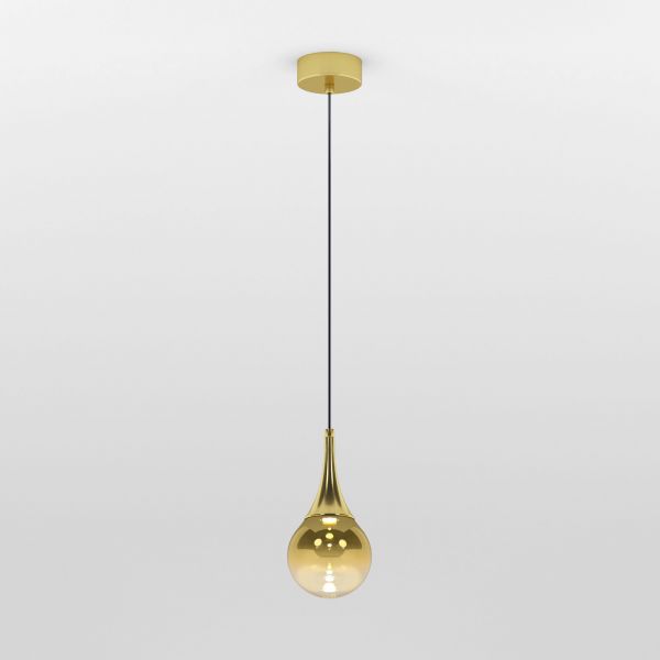 LED pendant lamp with glass shade 50256/1 LED gold