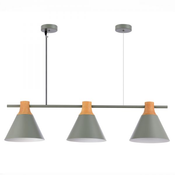 SLE125113-03 Pendant lamp Gray/Grey, Light wood E14 3*40W
